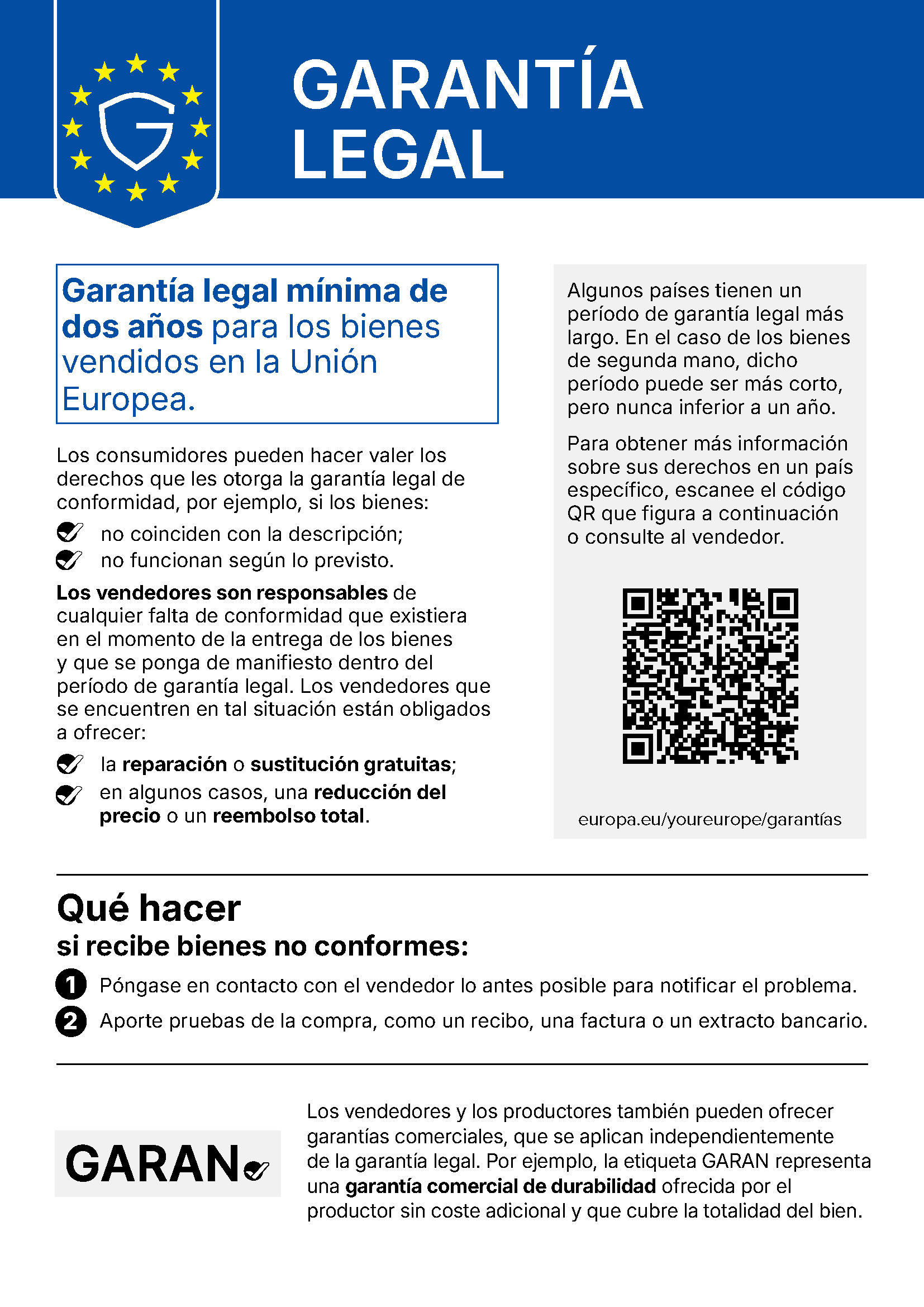 Derechos de garantía estatutarios