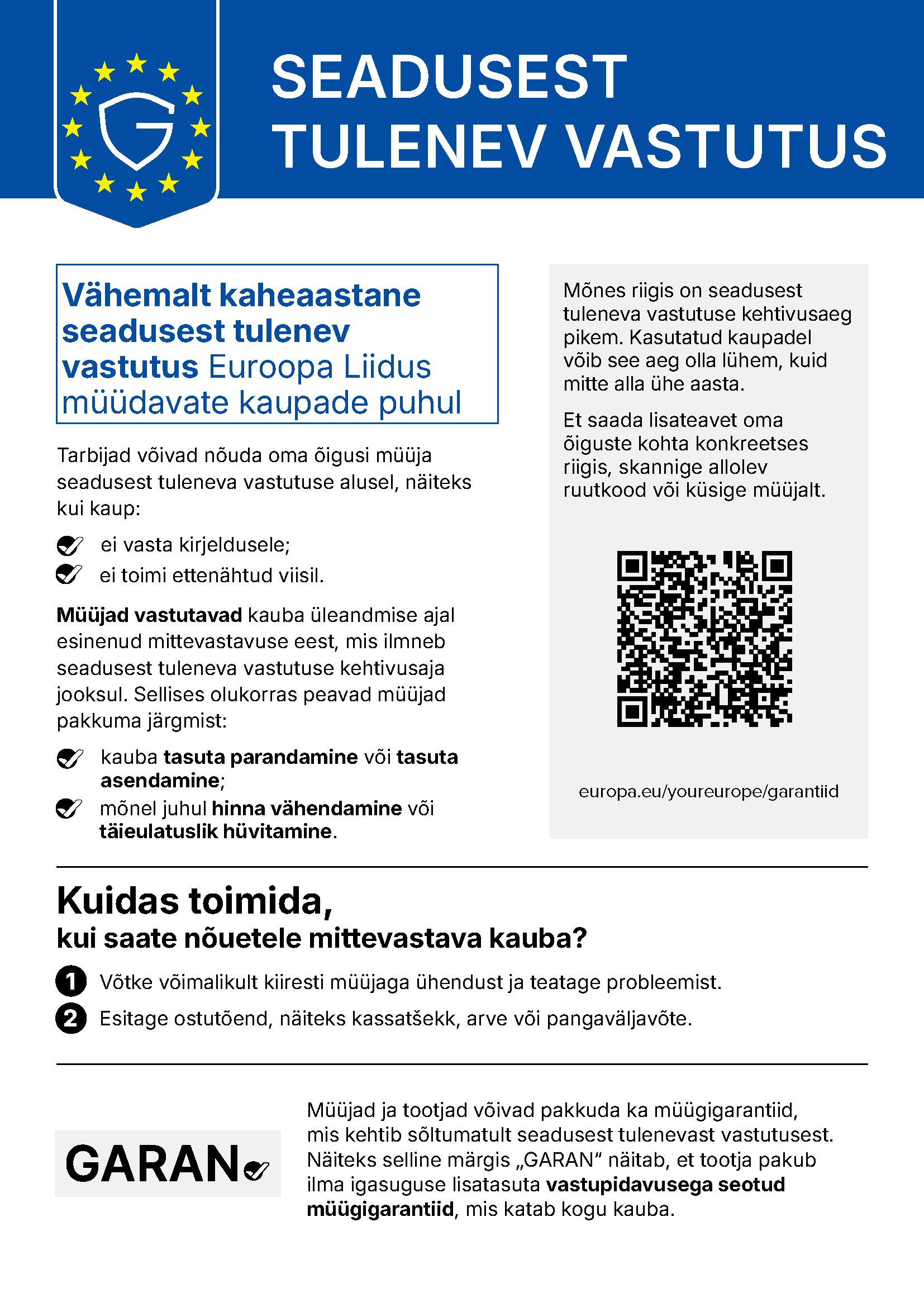 Seadusjärgsed garantiiõigused