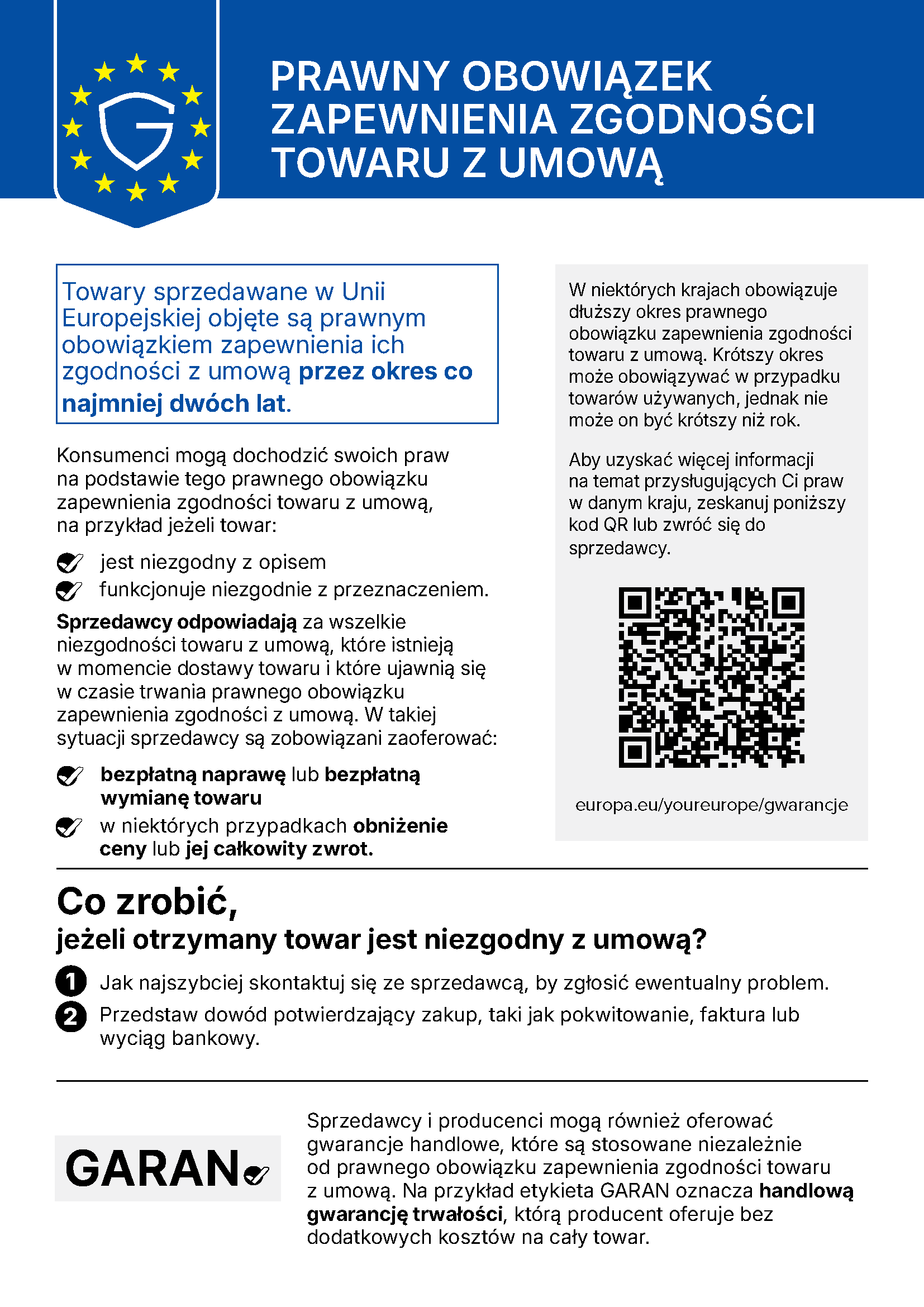Prawne uprawnienia gwarancyjne